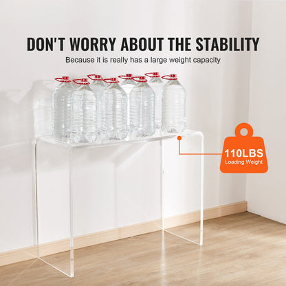 Acrylic Console Table, Clear Acrylic End Table, Transparent Acrylic Side Table 37.95x15x29.13 Inch, For Foyer, Living Room, Dining Room