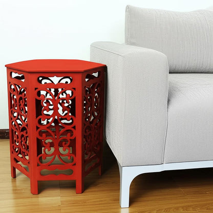 16" Red Wood End Tables
