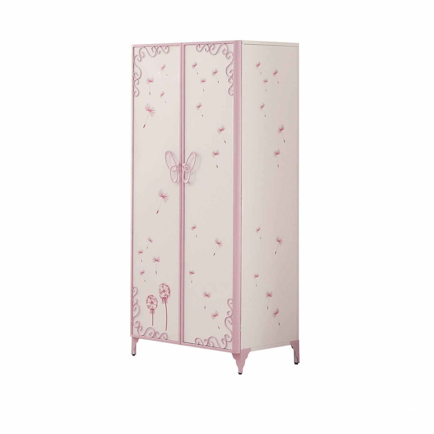32" Purple And White Metal Dresser