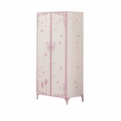 32" Purple And White Metal Dresser