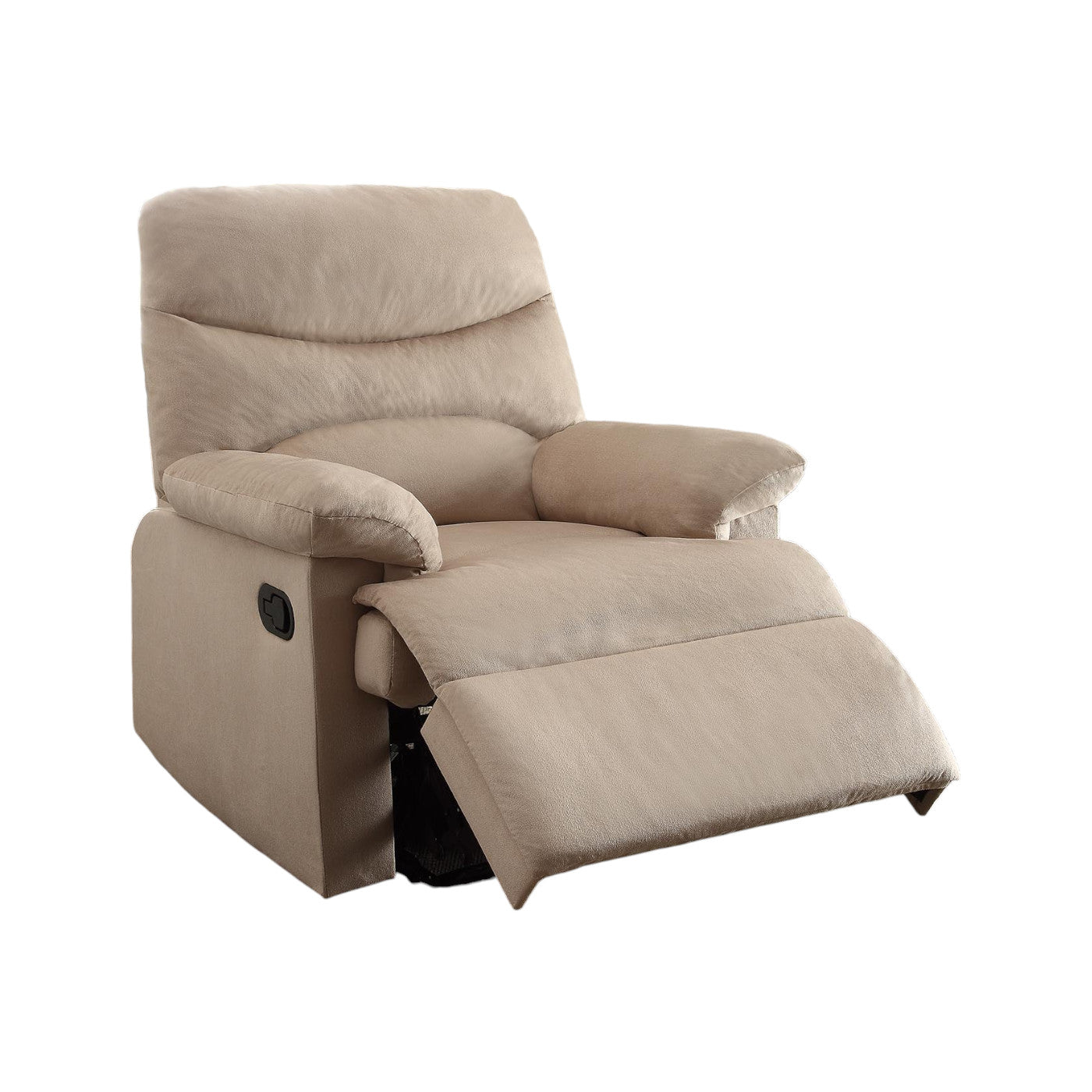 35" Light Brown Microfiber Manual Recliner