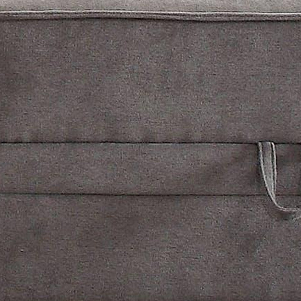 30" Gray Velvet Storage