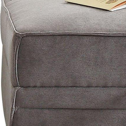 30" Gray Velvet Storage