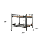 Bronze Queen Over Queen Metal Bunk Bed