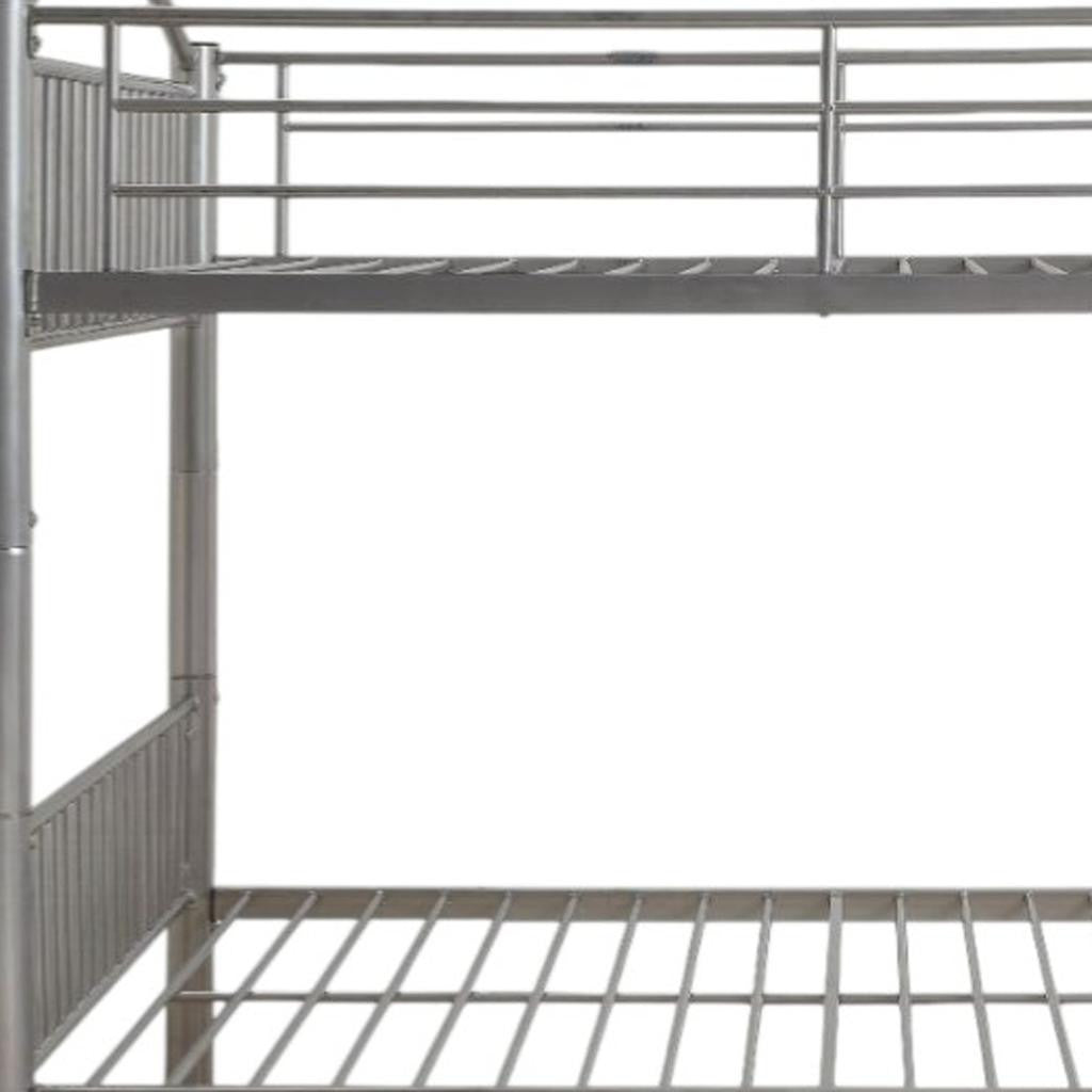 Silver Full Over Full Metal Bunk Bed