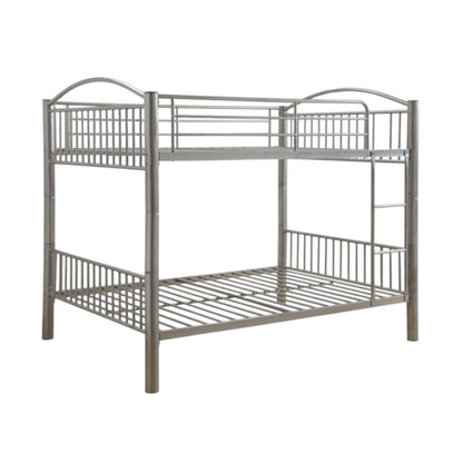Silver Full Over Full Metal Bunk Bed