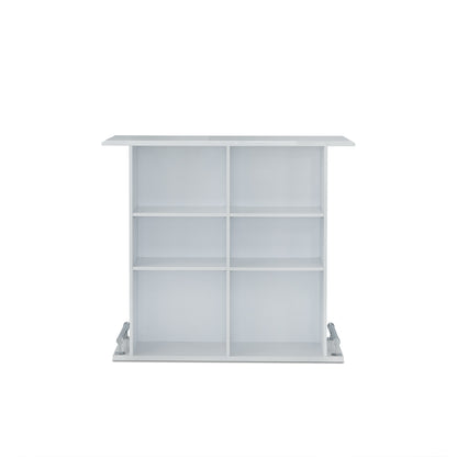 47" White Wood Rectangular Bar Table