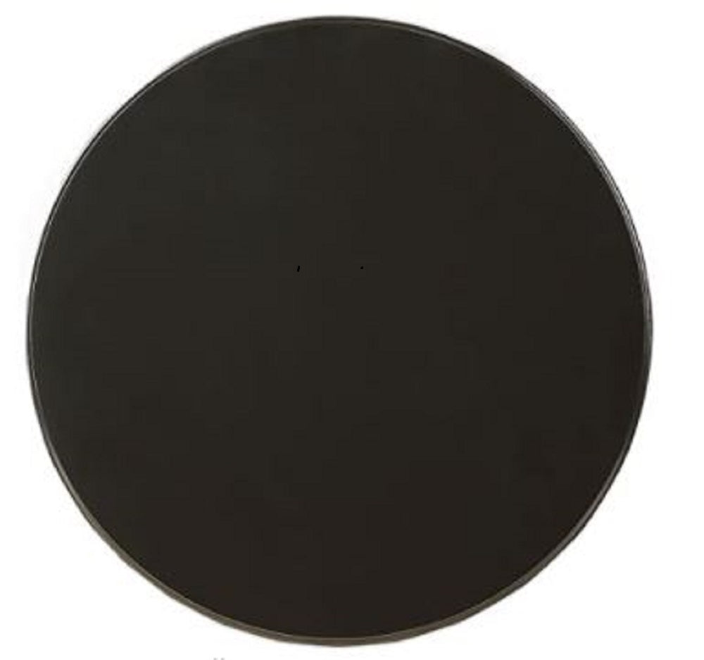 22" Black Wood Round Pedestal End Table