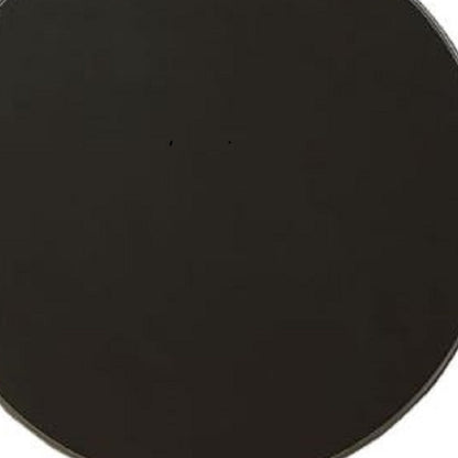 22" Black Wood Round Pedestal End Table