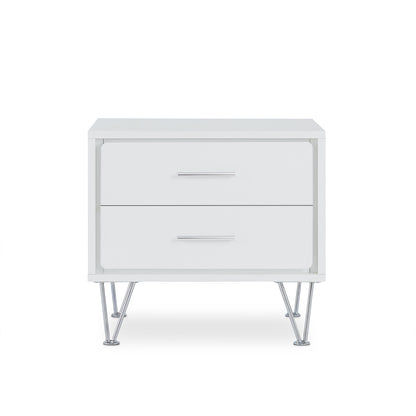 20" White Nightstand With Manufactured Wood Top