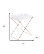 22" Metal Folding Butler Table