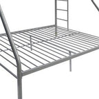 78" X 54" X 60" Twin Over Full Silver Metal Tube Bunk Bed