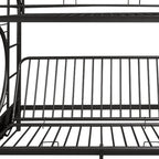 Black Twin Over Full Contemporary Metal Bunk Bed