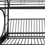 Black Twin Over Full Contemporary Metal Bunk Bed