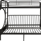 Black Twin Over Full Contemporary Metal Bunk Bed