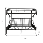 Black Twin Over Full Contemporary Metal Bunk Bed