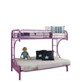 78" X 41" X 65" Twin Over Full Purple Metal Tube Futon Bunk Bed