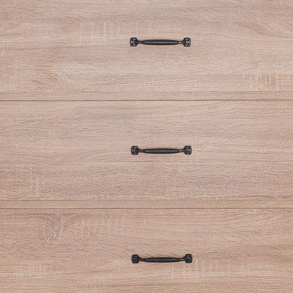 31" Oak Wood Five Drawer Dresser