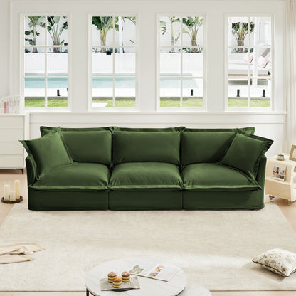 Modern 3 Seater Slipcovered Sofa