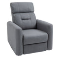 Manual Recliner Swivel Rocker Chair Theater Chair Single Sofa with Linen Fabric for Living Room Bedroom, Grey