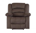 40" Contemporary Brown Fabric Chair