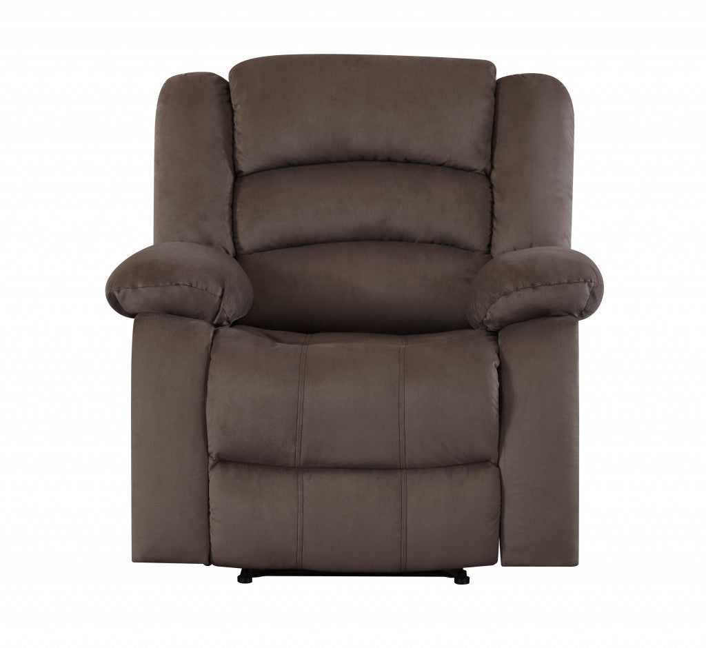 40" Contemporary Brown Fabric Chair