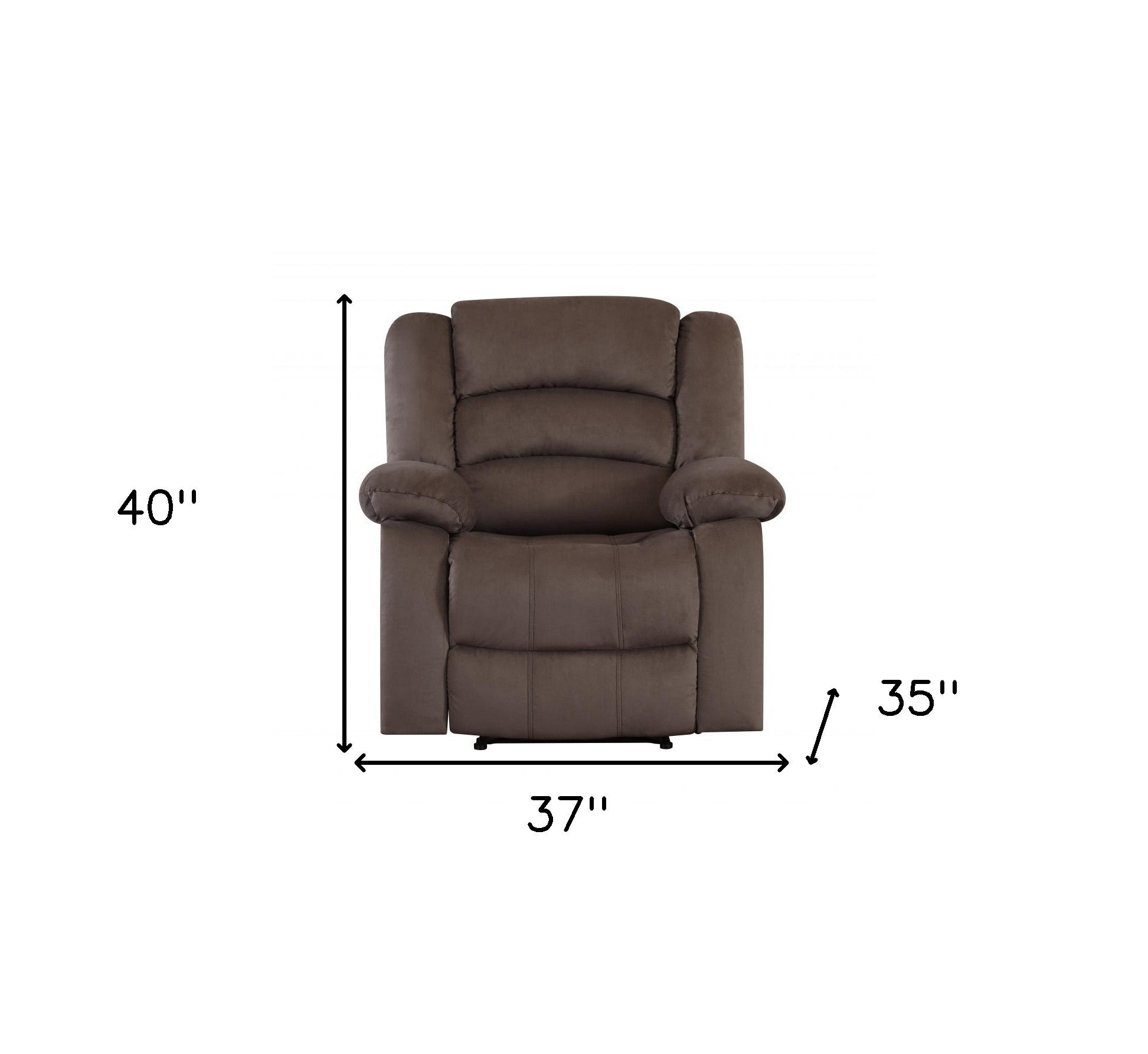 40" Contemporary Brown Fabric Chair