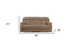 40" Modern Beige Fabric Sofa