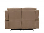 63" Beige Leather Match Recliner