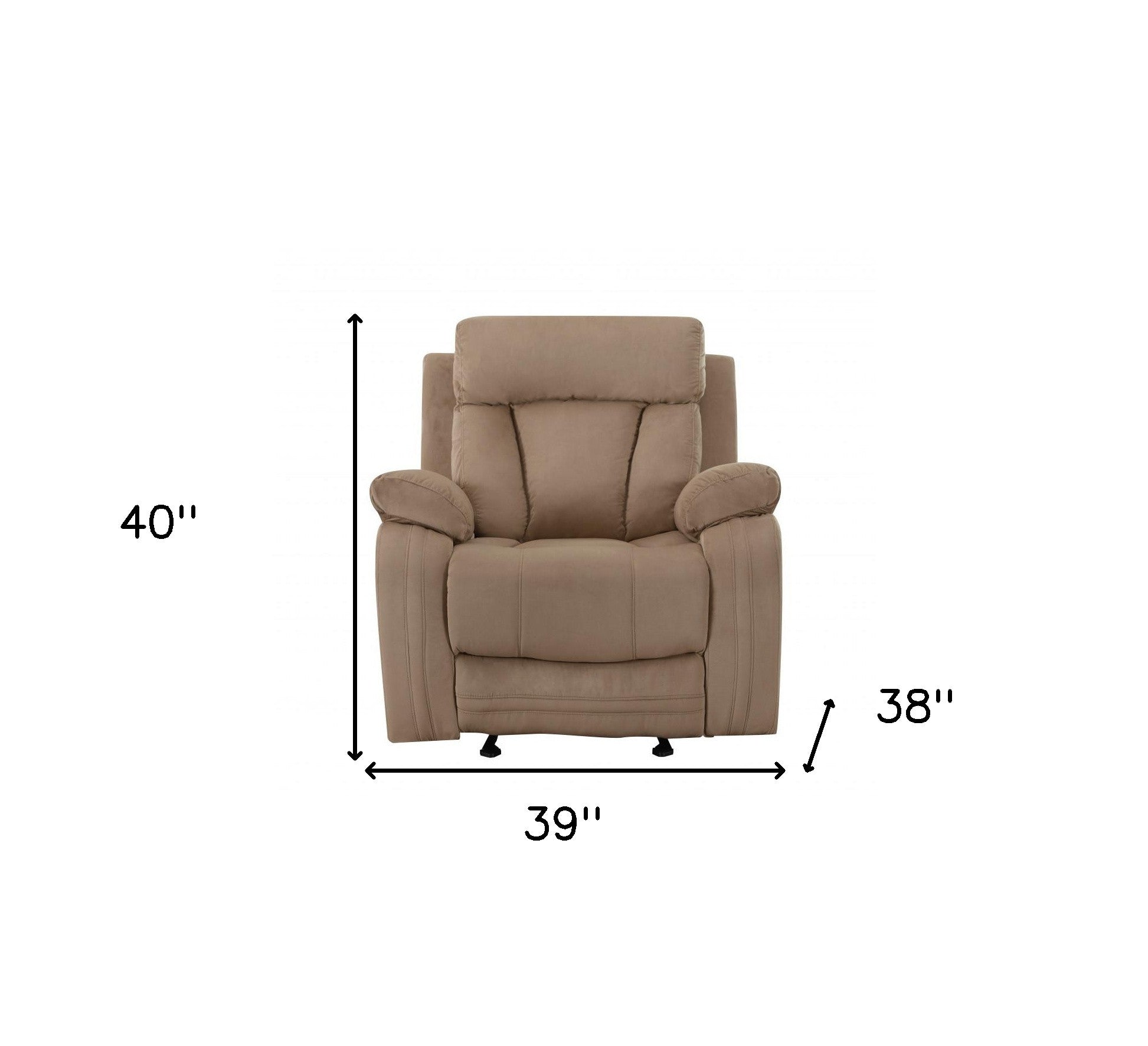 40" Modern Beige Fabric Chair