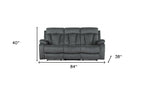 40" Modern Grey Fabric Sofa