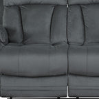 40" Modern Grey Fabric Loveseat