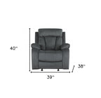 40" Modern Grey Fabric Chair