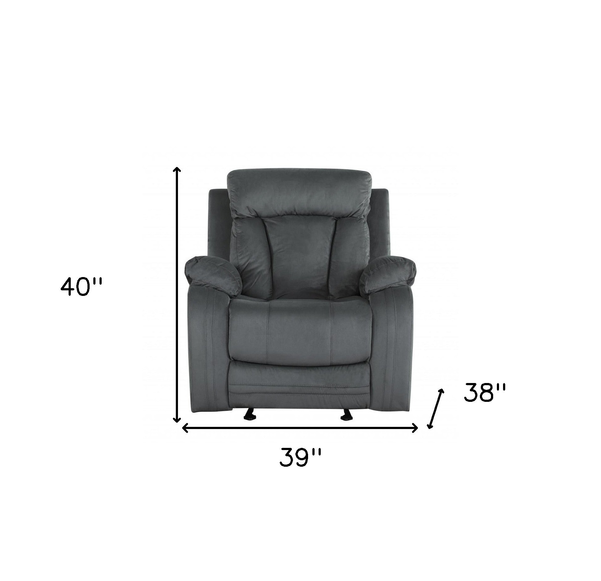 40" Modern Grey Fabric Chair