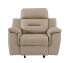 41" Beige Fascinating Leather Reclining Chair