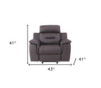 41" Brown Fascinating Leather Reclining Chair