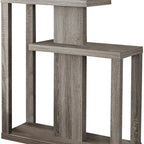 32" Taupe Free form Floor Shelf Console Table With Storage