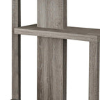 32" Taupe Free form Floor Shelf Console Table With Storage