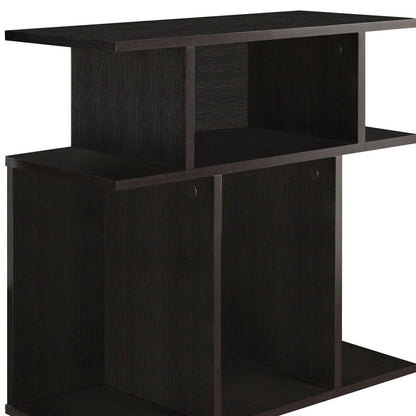 24" Brown Wood End Table With 6