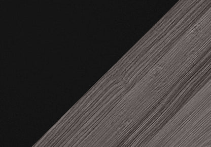 24" Gray and Black Wood Floor Shelf End Table With 6