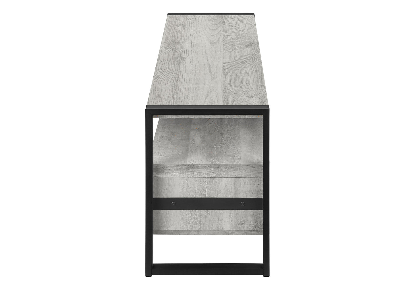 59" Black and Gray Cabinet Enclosed Storage TV Stand