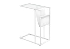 White Modern Metal And Glass Tv Table
