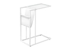 White Modern Metal And Glass Tv Table