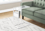 White Modern Metal And Glass Tv Table