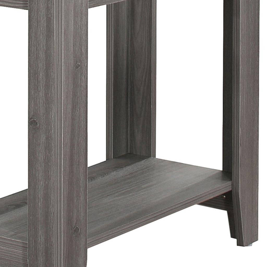 24" Gray Console Table With Storage