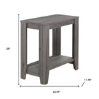 24" Gray Console Table With Storage