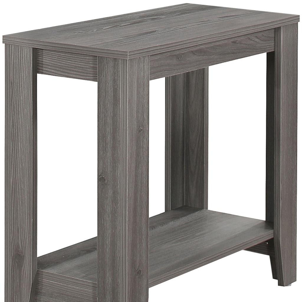 24" Gray Console Table With Storage