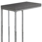 18.25" X 10.25" X 25.25" Grey Particle Board Metal  Accent Table