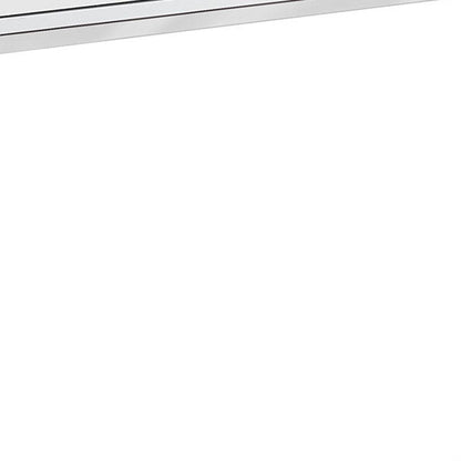 48" White and Silver Console Table And Drawers