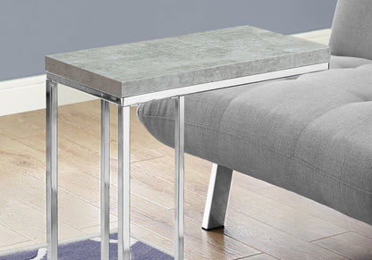 18.25" X 10.25" X 25.25" Grey Particle Board Metal  Accent Table